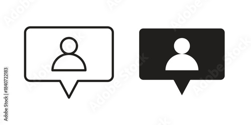 Follower icons vector Collection Clipart Pack. icon with editable line stroke