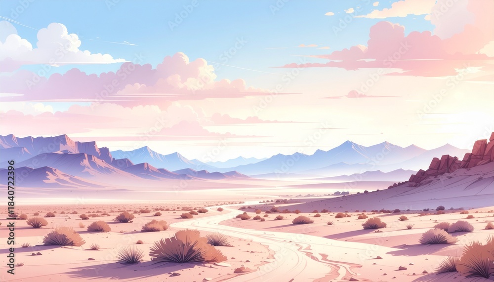 Naklejka premium sunset in the mountains