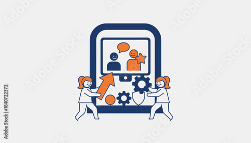 A themed photo booth set up for attendees to capture fun moments while promoting employer branding.