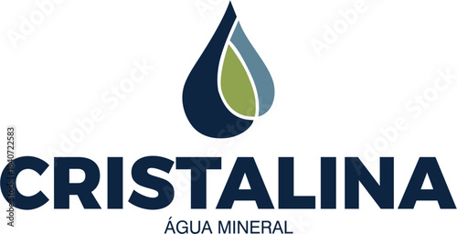 Logotipo Cristalina Água Mineral Gota FORMATO EPS