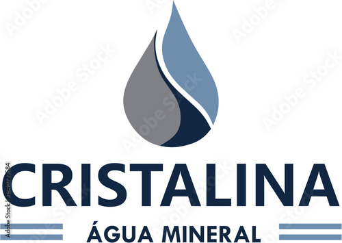 Logotipo Gota Água Mineral Azul FORMATO EPS