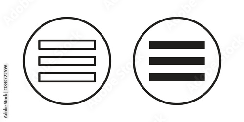 Hamburger menu icons vector Collection Clipart Pack. icon with editable line stroke