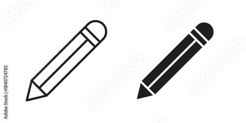 Pencil icons vector Collection Clipart Pack. icon with editable line stroke