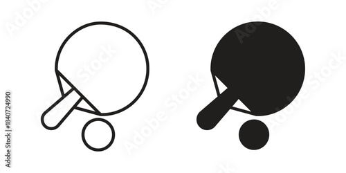 Ping pong icons vector Collection Clipart Pack. icon with editable line stroke