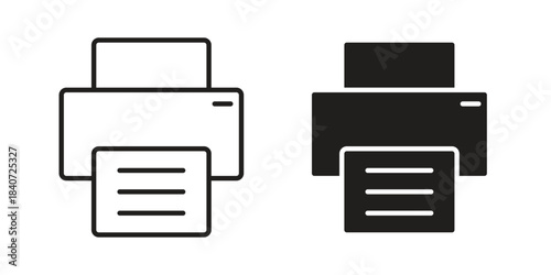 Print icons vector Collection Clipart Pack. icon with editable line stroke