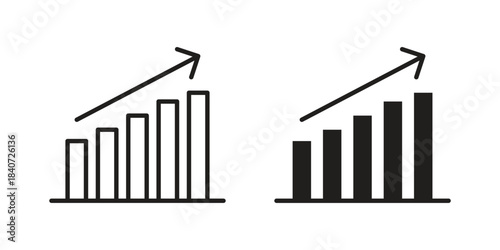 Sales growth icons vector Collection Clipart Pack. icon with editable line stroke