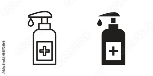 Sanitizer icons vector Collection Clipart Pack. icon with editable line stroke
