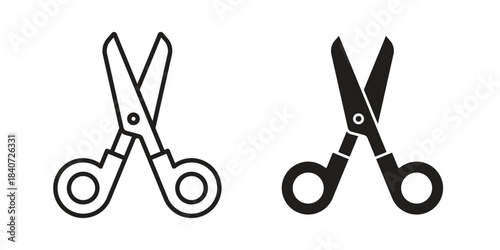 Scissors icons vector Collection Clipart Pack. icon with editable line stroke