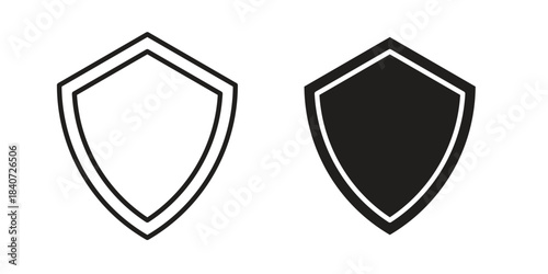 Shield icons vector Collection Clipart Pack. icon with editable line stroke