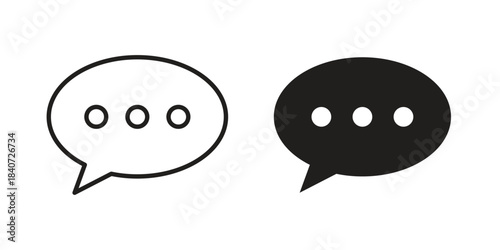 Speech bubble icons vector Collection Clipart Pack. icon with editable line stroke