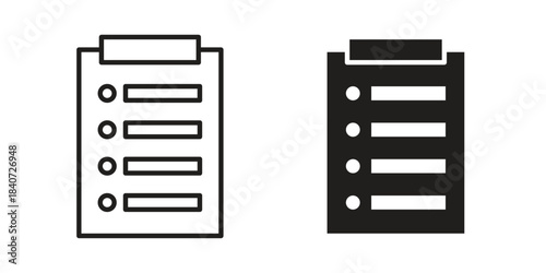 Survey icons vector Collection Clipart Pack. icon with editable line stroke