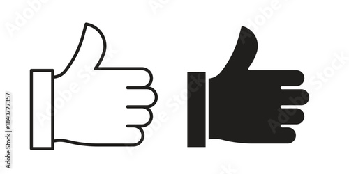 thumbs up icons vector Collection Clipart Pack. icon with editable line stroke