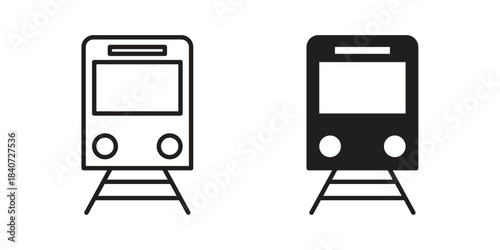 Train icons vector Collection Clipart Pack. icon with editable line stroke