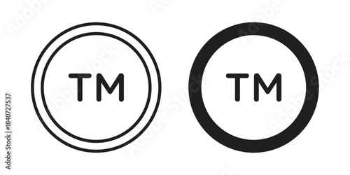 Trademark icons vector Collection Clipart Pack. icon with editable line stroke