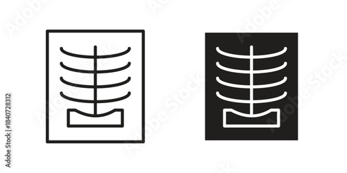 X ray icons vector Collection Clipart Pack. icon with editable line stroke