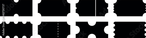 Tickets set silhouette 
