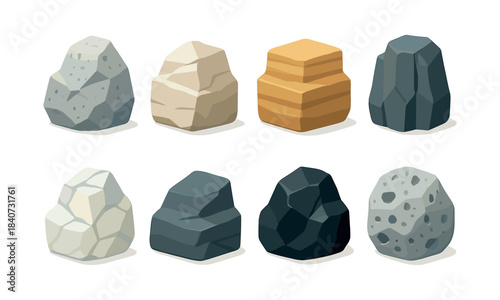 Rocks vector illustration. Rocks vector icons