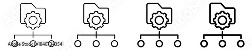 Data Architecture Icon Set Different Style Collection
