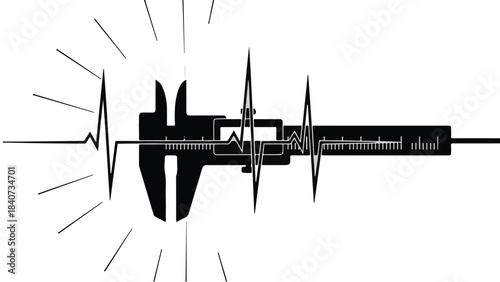 Futuristic technology energy concept with glowing power lines and innovative design elements in black and white illustration