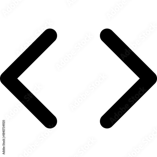 Code icon - programming developer brackets outline