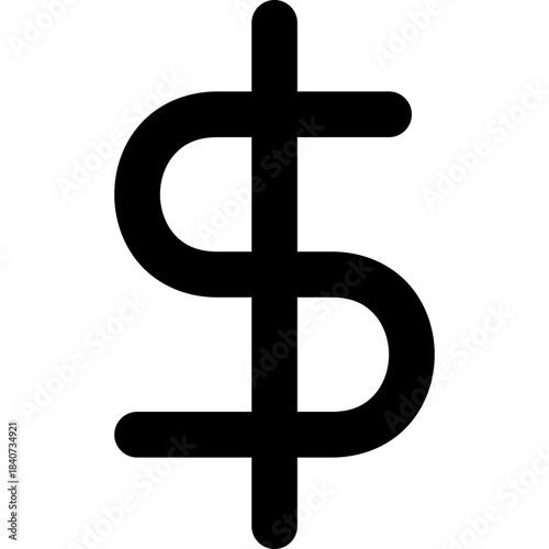 Dollar sign icon - money currency finance outline