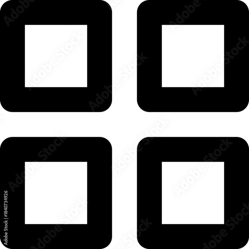 Grid icon - layout squares tiles outline