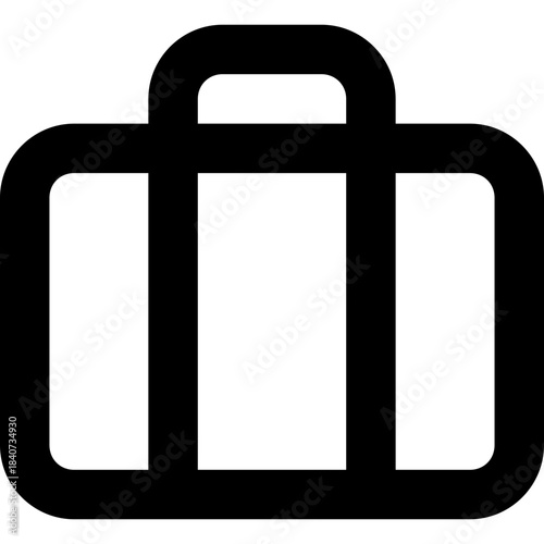 Briefcase icon - work business portfolio outline