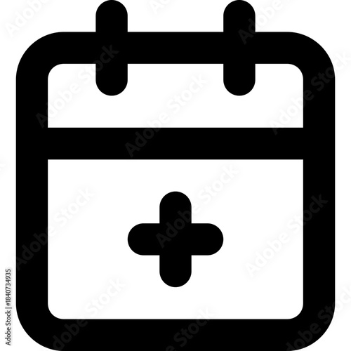 Calendar plus icon - add event schedule outline