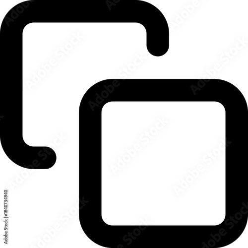 Copy icon - duplicate two squares outline