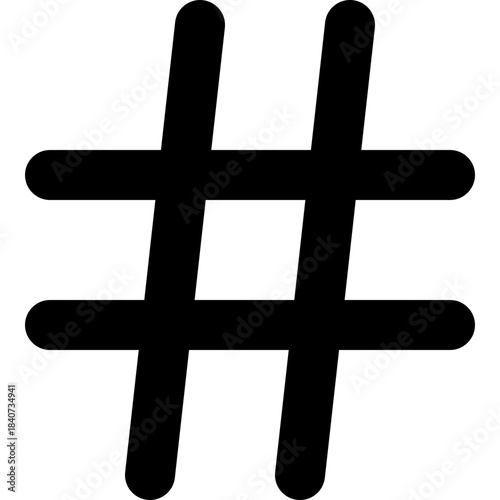 Hash icon - hashtag number pound outline