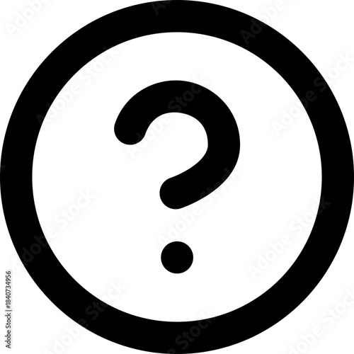 Help icon - question mark circle outline