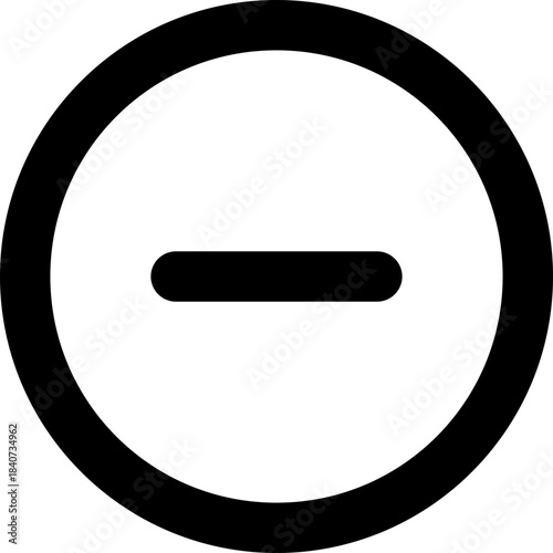 Minus circle icon - remove subtract reduce outline