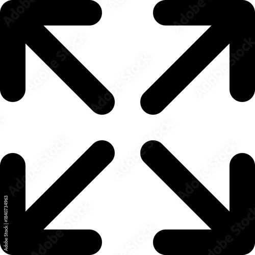 Maximize icon - expand fullscreen diagonal outline