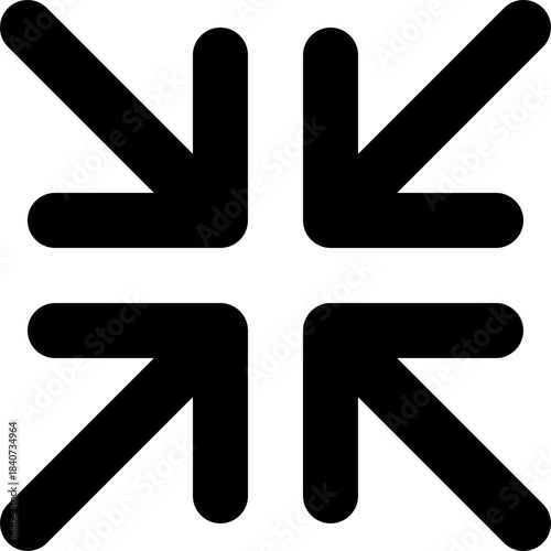 Minimize icon - contract reduce diagonal outline