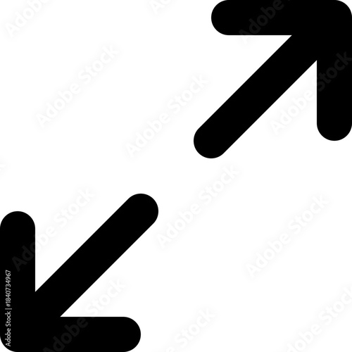 Maximize two arrows icon - expand resize outline