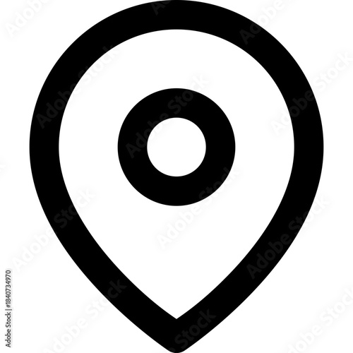 Location pin icon - map marker place outline