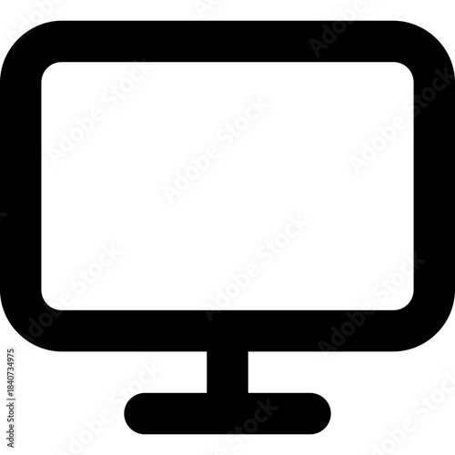 Monitor icon - display screen computer outline