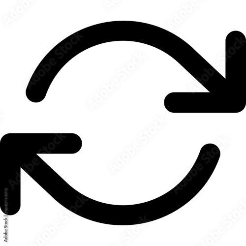 Refresh icon - arrows circle reload outline