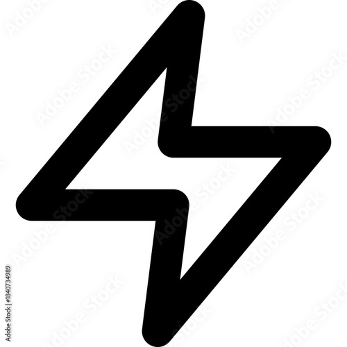 Lightning icon - bolt electricity flash outline