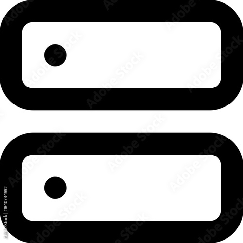 Server icon - hosting database network outline