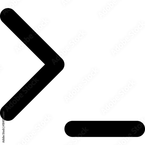 Terminal icon - console command prompt outline
