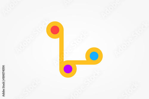 abstract music letter L illustration 