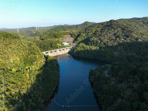 徳島県阿南市　福井ダム　ダム湖