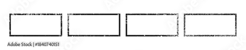 Set of grunge borders in rectangle form