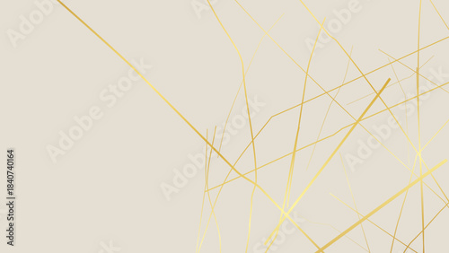 Gold Kintsugi crack pattern on whitish background