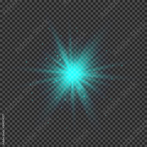 Light effect of green lens flares