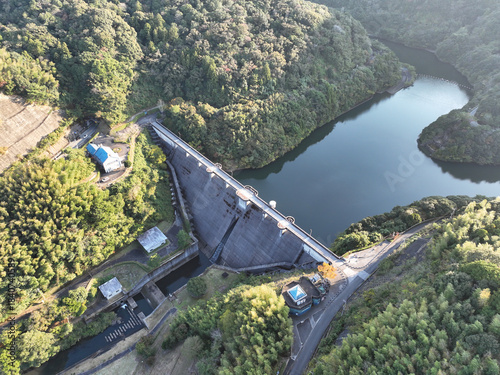徳島県阿南市　福井ダム　ダム湖