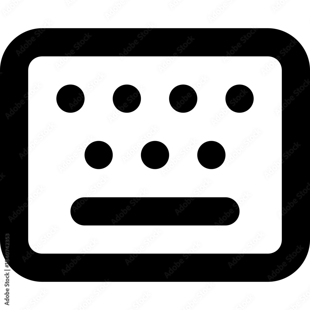 Fototapeta premium Keyboard icon - typing input keys computer outline