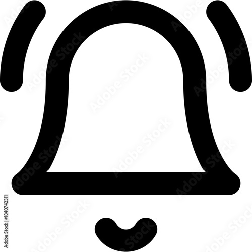 Bell ring icon - notification alert alarm outline