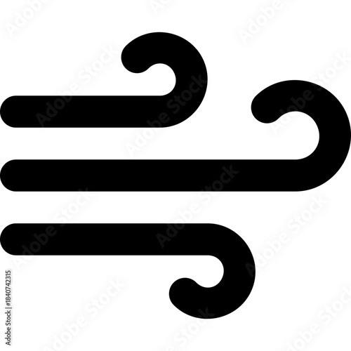 Wind icon - weather breeze air blow outline